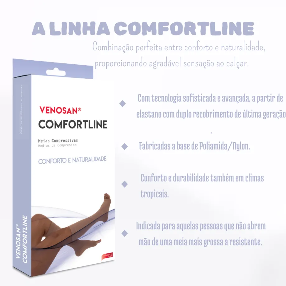 Meia Venosan Comfortline Compressão 20-30 mmHg, Meia Calça